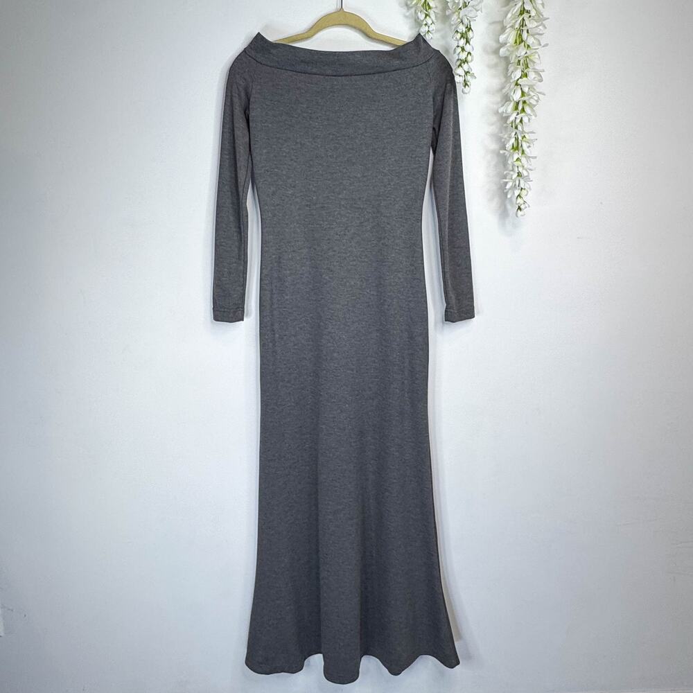 ASTRAEA long sleeve maxi dress lace-up back mermaid skirt balletcore